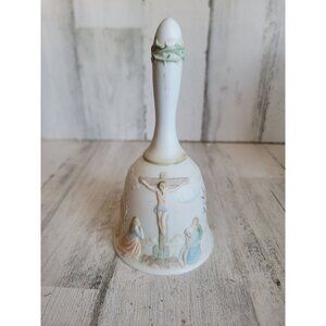 Lefton bell Christopher collection Jesus on cross Vintage xmas decor